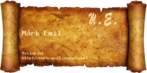 Márk Emil névjegykártya